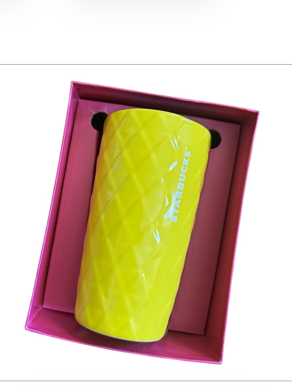 STARBUCKS Hawaii Collection Double Wall Ceramic Pineapple Tumbler 12oz